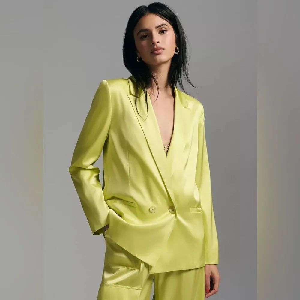 Anthropologie Hutch Satin Blazer NWT